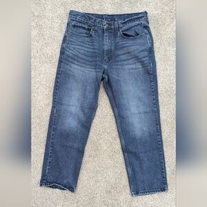 Levi's 550 Dark Blue Jeans With Black Patch And R Tag 34x29 Mens
